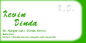kevin dinda business card